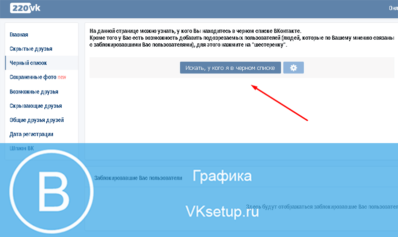 Черный список в сервисе 220вк