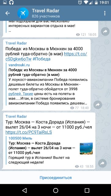 Добавление в группу в Telegram