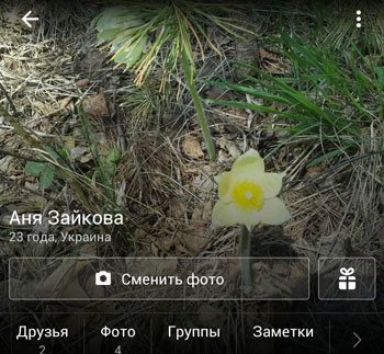 Главное фото профиля