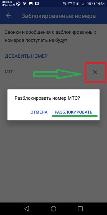 Иллюстрация разблокирования номера