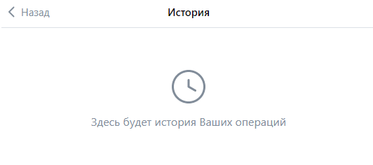 Интерфейс на VK Pay в разделе История