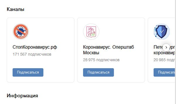 Каналы для получения информации