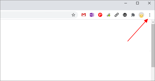 кнопка с тремя точками в Google Chrome