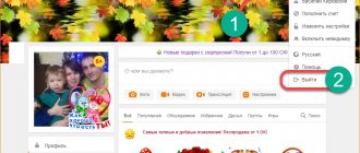 Кнопка Выход