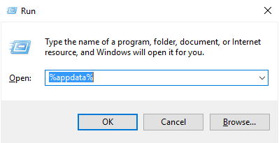 Команда %appdata%