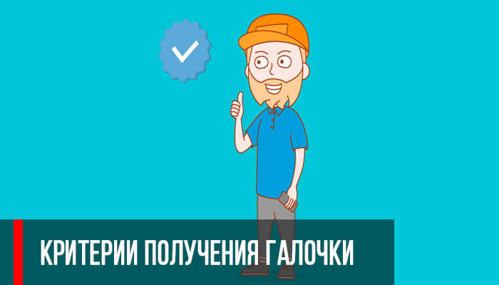 Критерии получения галочки в вк