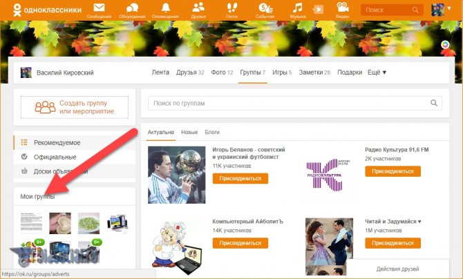 Мои группы