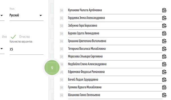 Нажмите зелёную кнопку для генерации