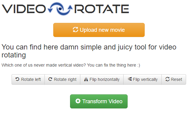 Онлайн сервис VideoRotate.com