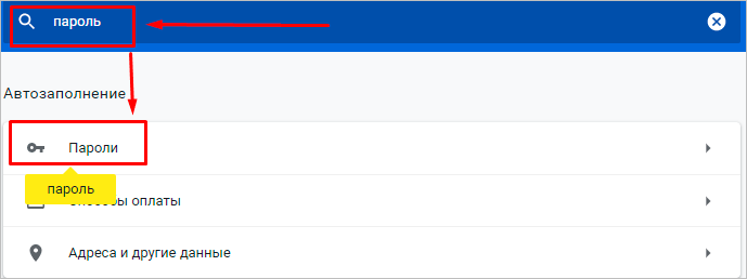 Поиск пароля в Google Chrome