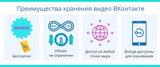 Преимущества хранения видео в Вконтакте