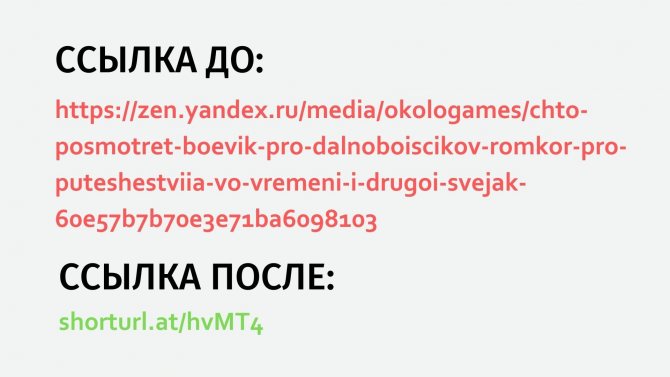 Пример длинной ссылки, которую можно уменьшить в 10 раз