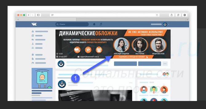 Пример живой обложки