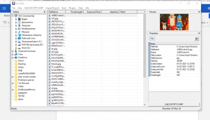 Программа для проверки метаданных цифровых фотографий Exif Pilot - 2