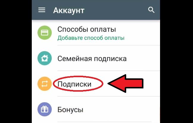 Разделы профиля