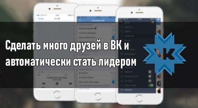 Сделать много друзей в ВК и автоматически стать лидером