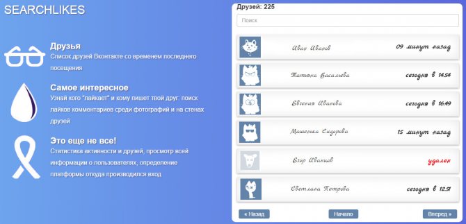 сервис SearchLikes для прсомотра лайков вконтакте