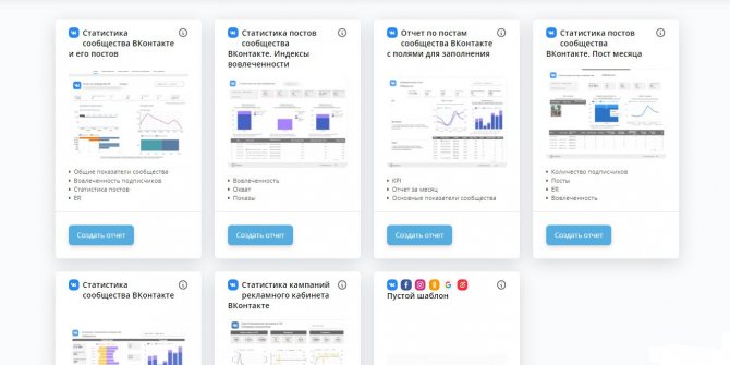 Шаблоны отчетов по ВК для Google Data Studio в DataFan