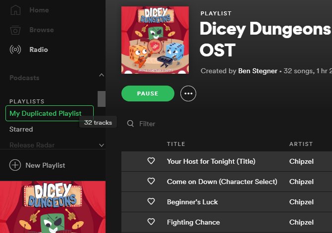 Spotify Дублированный Плейлист