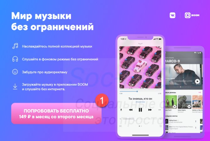 Стоимость подписки на музыку в ВК