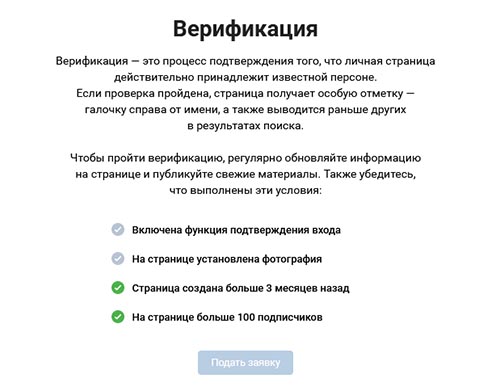 Сведенья об верификации