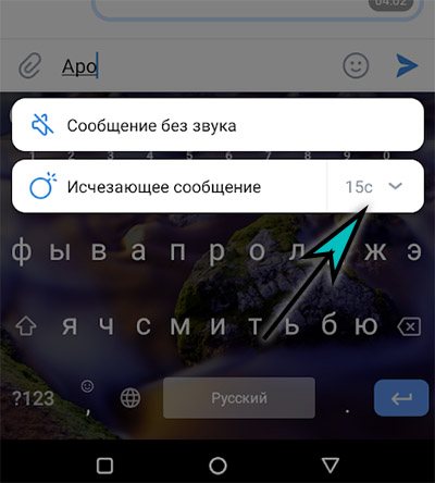Таймер удаления сообщения
