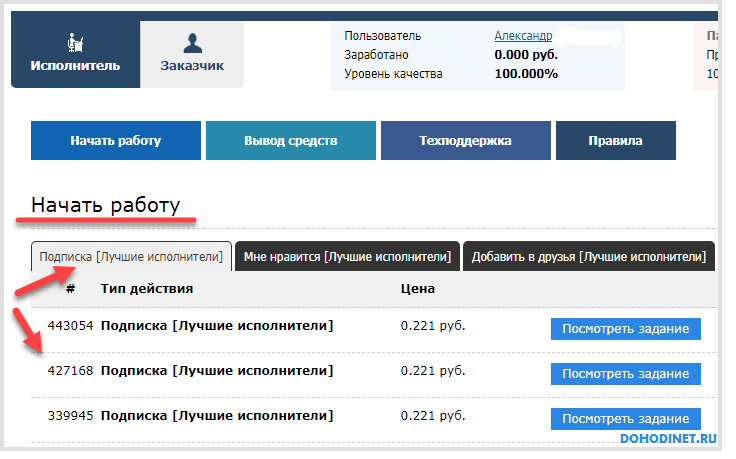 Задания на Smmok